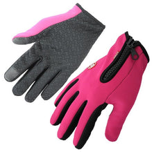 Load image into Gallery viewer, Windstopers Gloves Anti Slip Windproof Thermal Warm Touchscreen Glove Breathable Tactico Winter Men Women Black Zipper Gloves