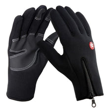 Load image into Gallery viewer, Windstopers Gloves Anti Slip Windproof Thermal Warm Touchscreen Glove Breathable Tactico Winter Men Women Black Zipper Gloves