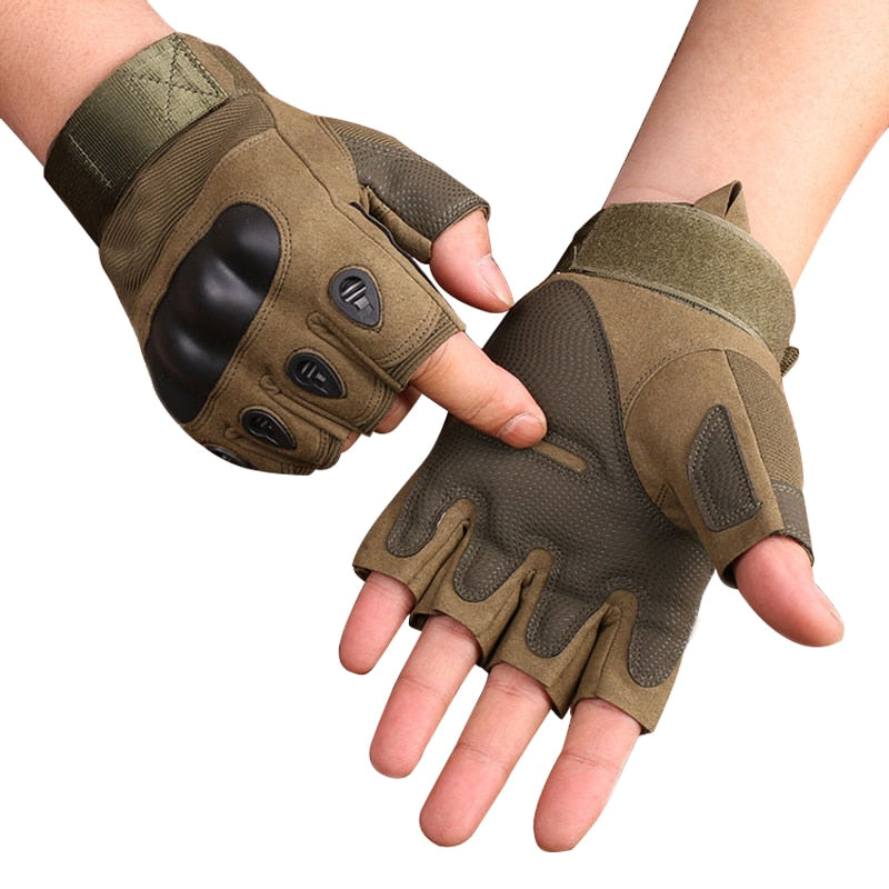Outdoor Tactical Fingerless Gloves Military Army Shooting 