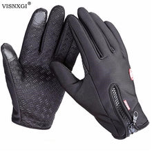Load image into Gallery viewer, Windstopers Gloves Anti Slip Windproof Thermal Warm Touchscreen Glove Breathable Tactico Winter Men Women Black Zipper Gloves