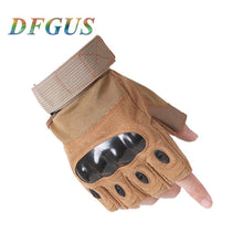 Load image into Gallery viewer, 2018 Sale Us Army Men&#39;s Tactical Gloves Outdoor Sports Half Finger Military Combat Anti-Slip Carbon Fiber Shell Tactical Gloves