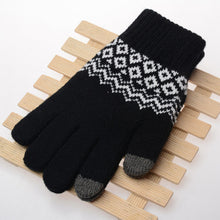 Load image into Gallery viewer, Winter Touch Screen Gloves Women Men Warm Stretch Knit Mittens Imitation Wool Full Finger Guantes Female Crochet Luvas Thicken