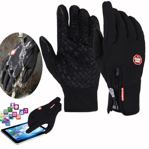 2019 Winter Touch Screen Gloves Men Warm Windproof Glove For Men Fashion Classic Black Pink Blue Mitts Men